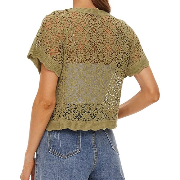 Floral Cut Out Cardigan - Picture 4 of 4